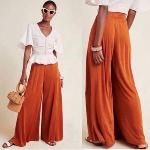 MAEVE Anthropologie Shiloh Knit Wide-Leg Pants size Small